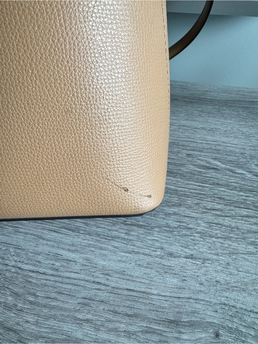 kate spade Pebbled Tan Leather Satchel with Strap